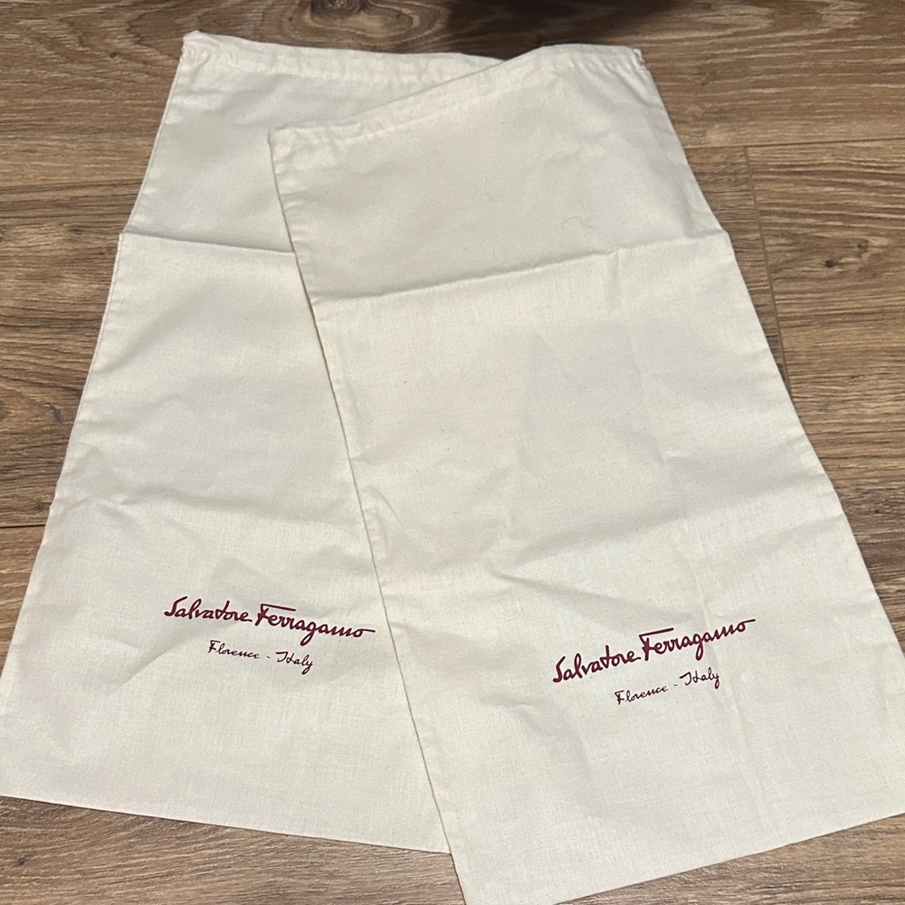 Salvatore Ferragamo Cream Dust Bags 2 piece